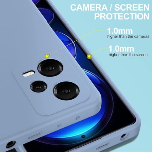 DIZORO Microfiber Candy Case for Redmi Note 12 pro 5G Liquid Soft Silicone Premium Mobile Accessories Gel Rubber Phone Cases Non-Slip Full Body Protective Shockproof Back Cover -Carolina - Image 5