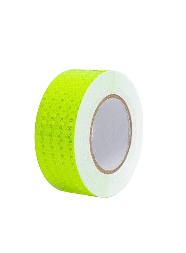 Reflective Safety Tape, 5cm x 50m, Waterproof Self-Adhesive Warning Strip, Fluorescent Yellow  - Image 1