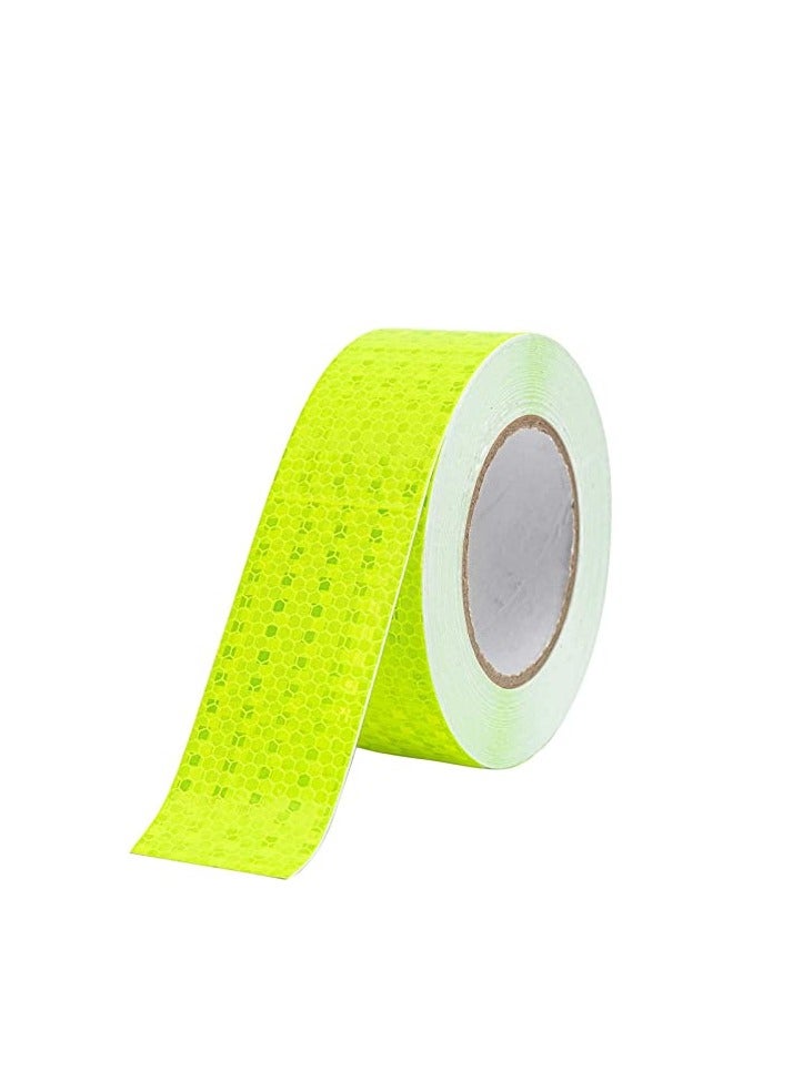 Reflective Safety Tape, 5cm x 50m, Waterproof Self-Adhesive Warning Strip, Fluorescent Yellow  - Image 2