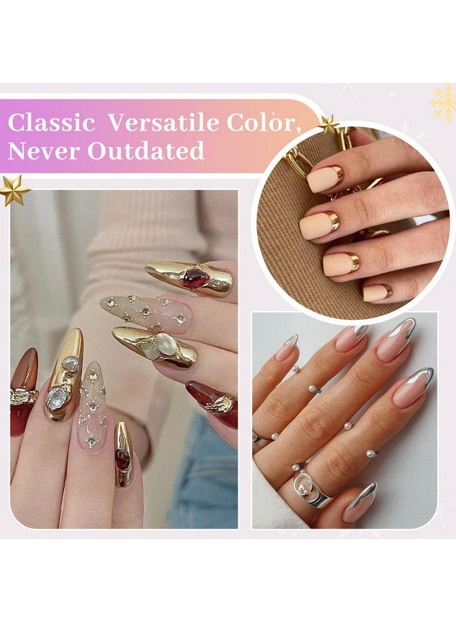 درمود مسحوق الكروم للأظافر، مسحوق كروم أبيض لؤلؤي للأظافر والذهبي والفضي المعدني، مسحوق كروم للأظافر وأحمر أخضر وردي ذهبي وردي أزرق أرجواني مسحوق كروم صلب لأظافر الجل 12 لونًا لفن الأظافر - Image 2