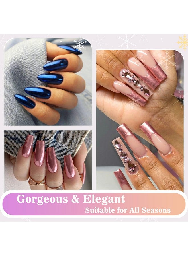 درمود مسحوق الكروم للأظافر، مسحوق كروم أبيض لؤلؤي للأظافر والذهبي والفضي المعدني، مسحوق كروم للأظافر وأحمر أخضر وردي ذهبي وردي أزرق أرجواني مسحوق كروم صلب لأظافر الجل 12 لونًا لفن الأظافر - Image 3