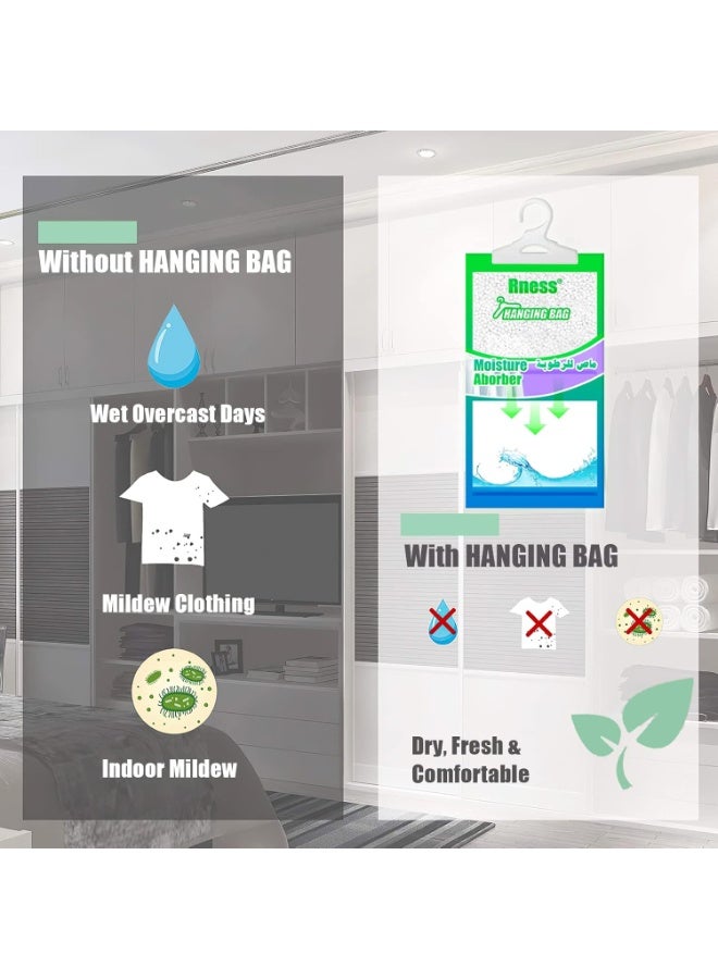 Rness Moisture Absorber Hanging Bag, Hanging Closet Dehumidifier Packages, Moisture Removers, 10 Pack Set, Lavender - Image 2
