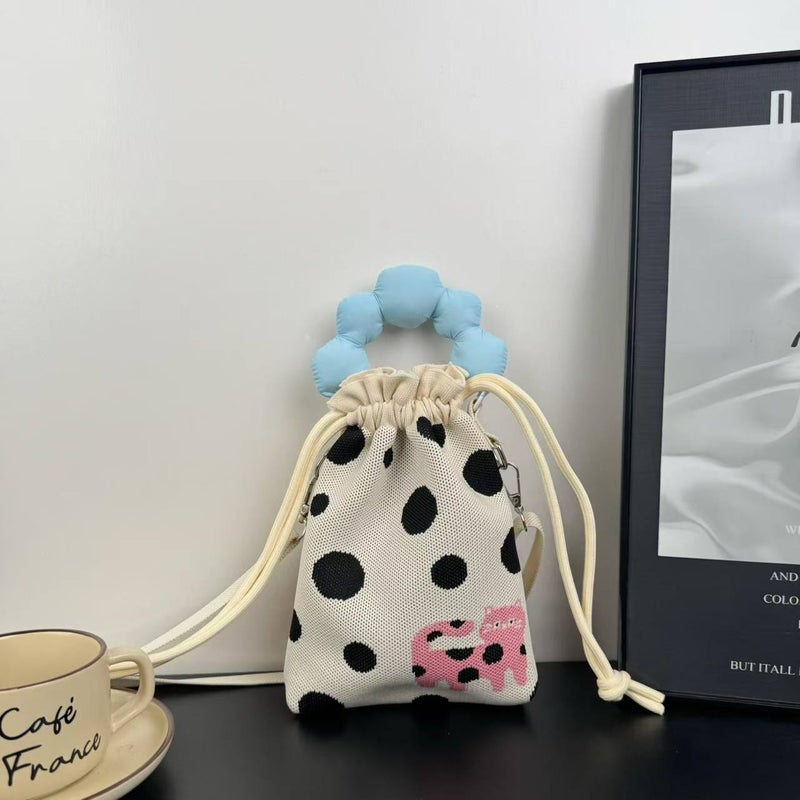 Advanced Sense Ins New Mobile Phone Bag Cute Cartoon Knitted Bag Niche Design Trendy Shoulder Crossbody Shoulder Bag - Image 1