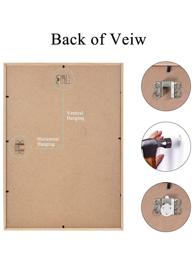 Soofam 2 Piece A3 solid oak frame, picture frame in different colors, photo choice, 29.7x42cm, 2 oak frames per piece - Image 3