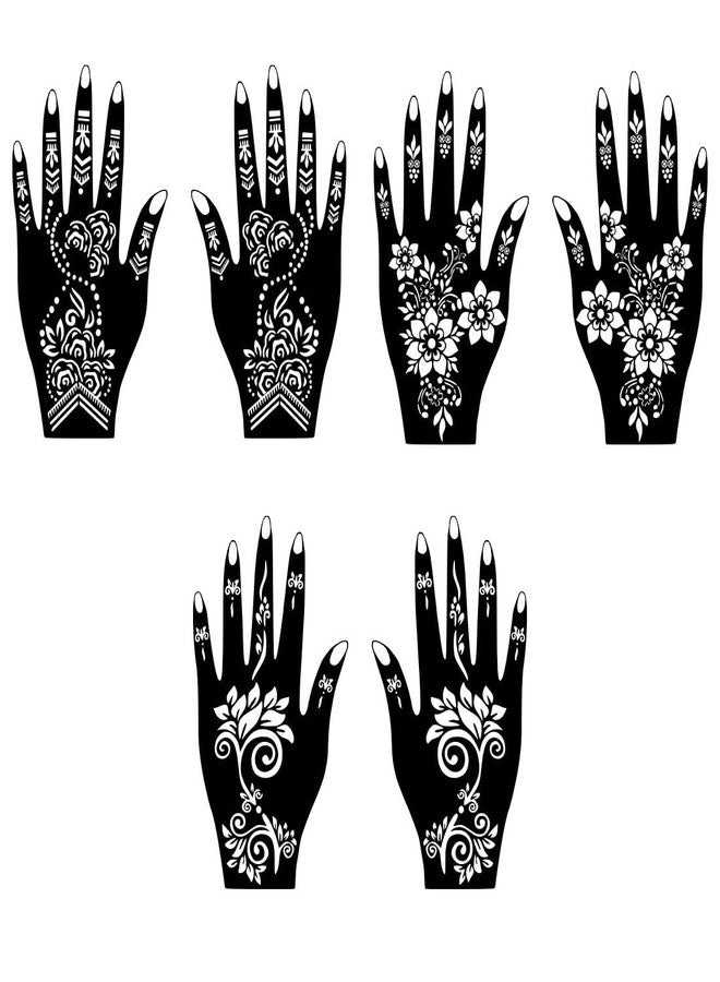 VANVATI Petal Trail Mehndi Stencil Sticker With Clean Lines For Bride Hand Look - Image 3