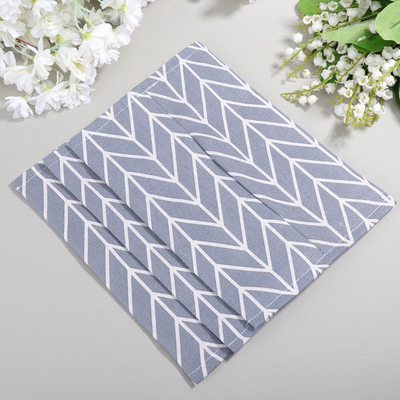 3Pcs Pastoral Style Tissue Box Cover Cotton Linen Cloth Tissue Box Cover Grey (Arrow) - Image 3