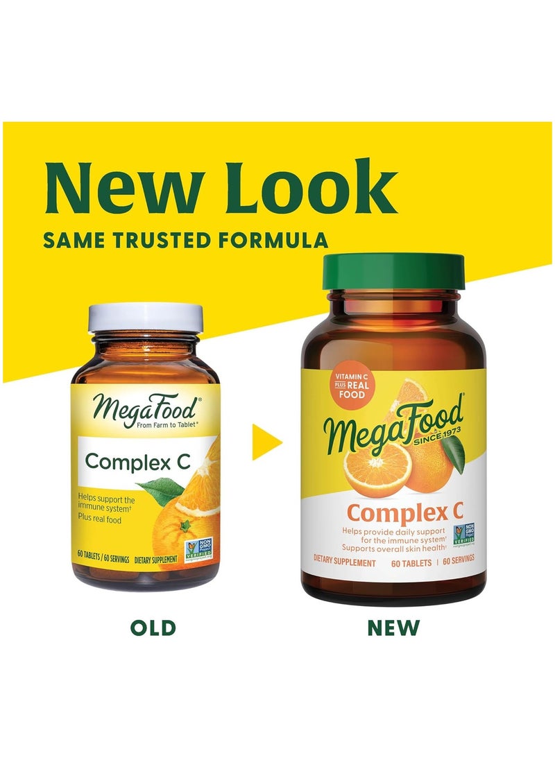 MegaFood Complex C -help provide daily support for the immune system supports overall skin health, 90 tablets / 90 servings.