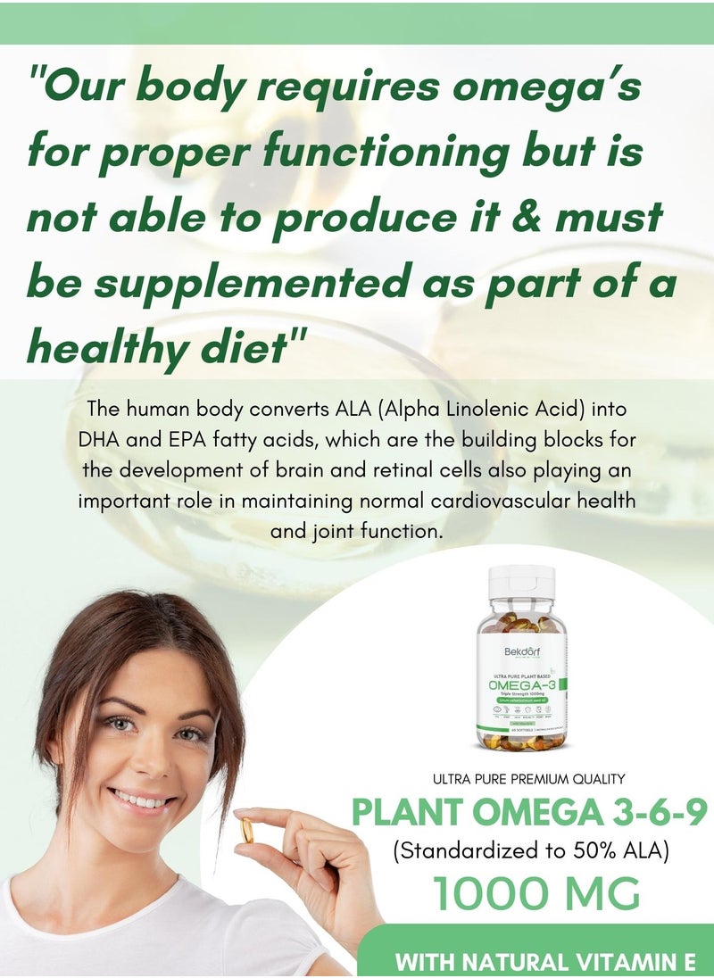 Bekdorf Plant Omega 3 With Vit E -60 Softgels  - Image 2