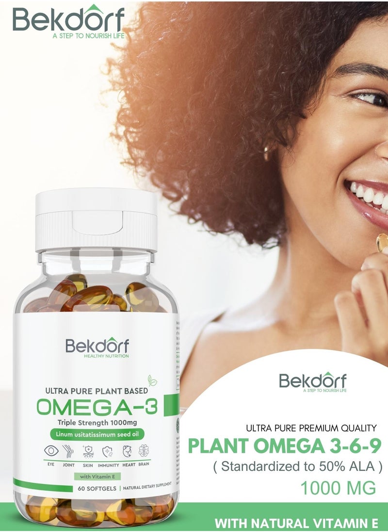 Bekdorf Plant Omega 3 With Vit E -60 Softgels  - Image 4
