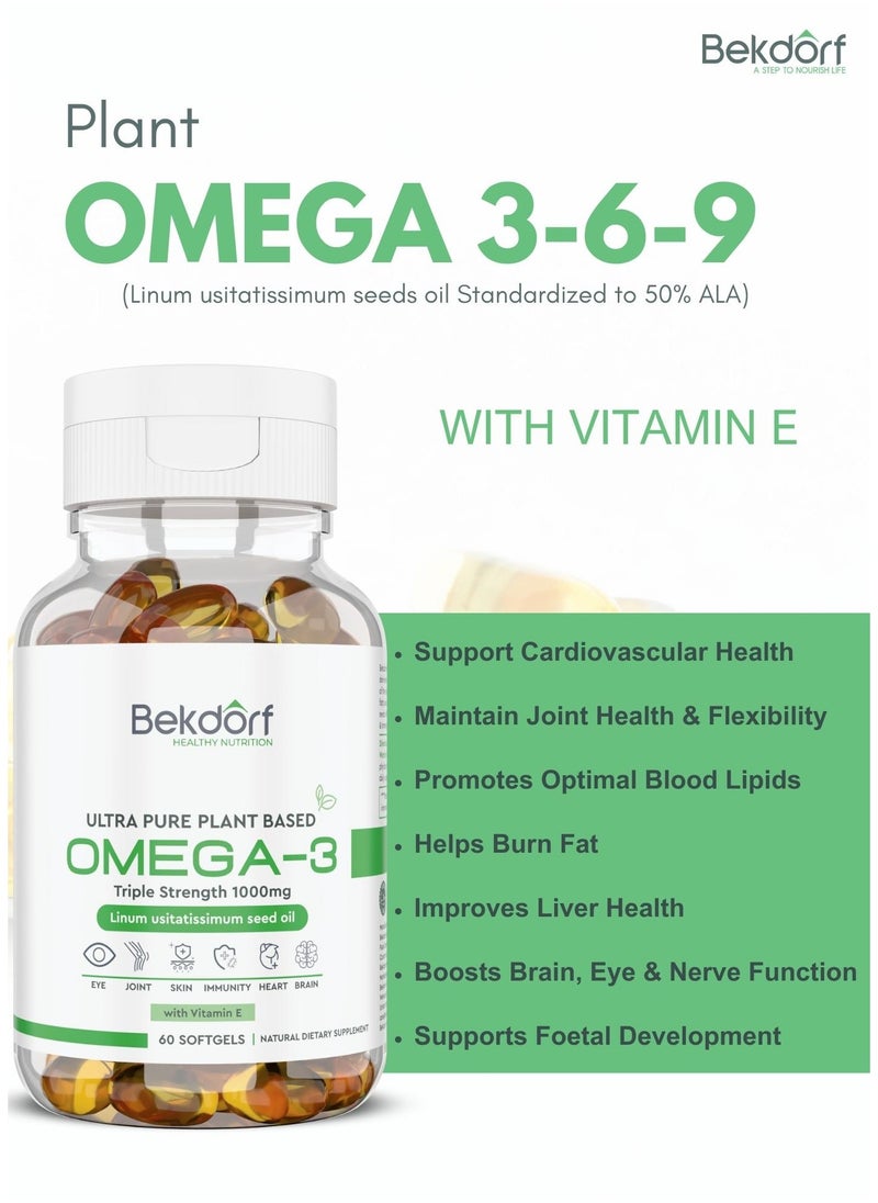 Bekdorf Plant Omega 3 With Vit E -60 Softgels  - Image 3