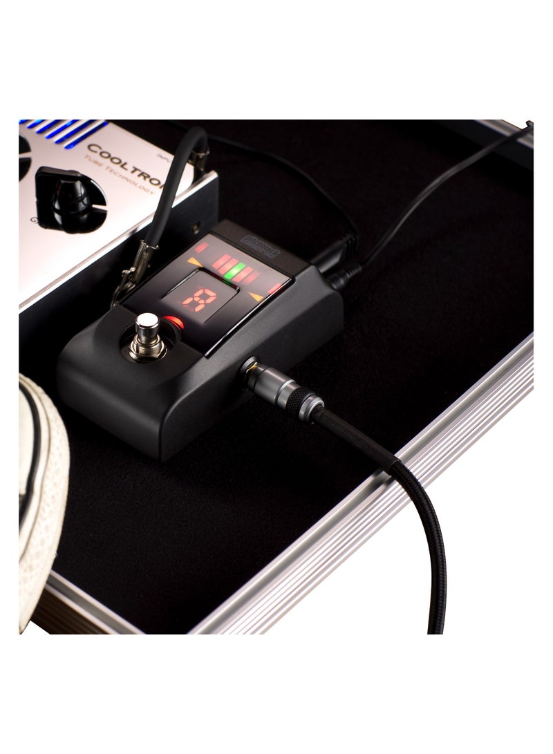 Korg PITCHBLACK PB-01 Compact Pedal Tuner | PITCHBLACK Series | True Bypass | 4 Display Modes | 9VDC Power Out | Guitar & Bass | Black - Image 4