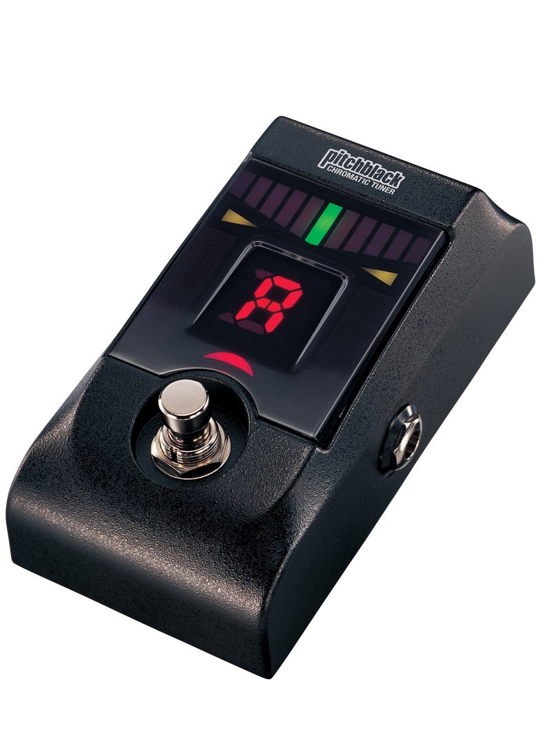 Korg PITCHBLACK PB-01 Compact Pedal Tuner | PITCHBLACK Series | True Bypass | 4 Display Modes | 9VDC Power Out | Guitar & Bass | Black - Image 1