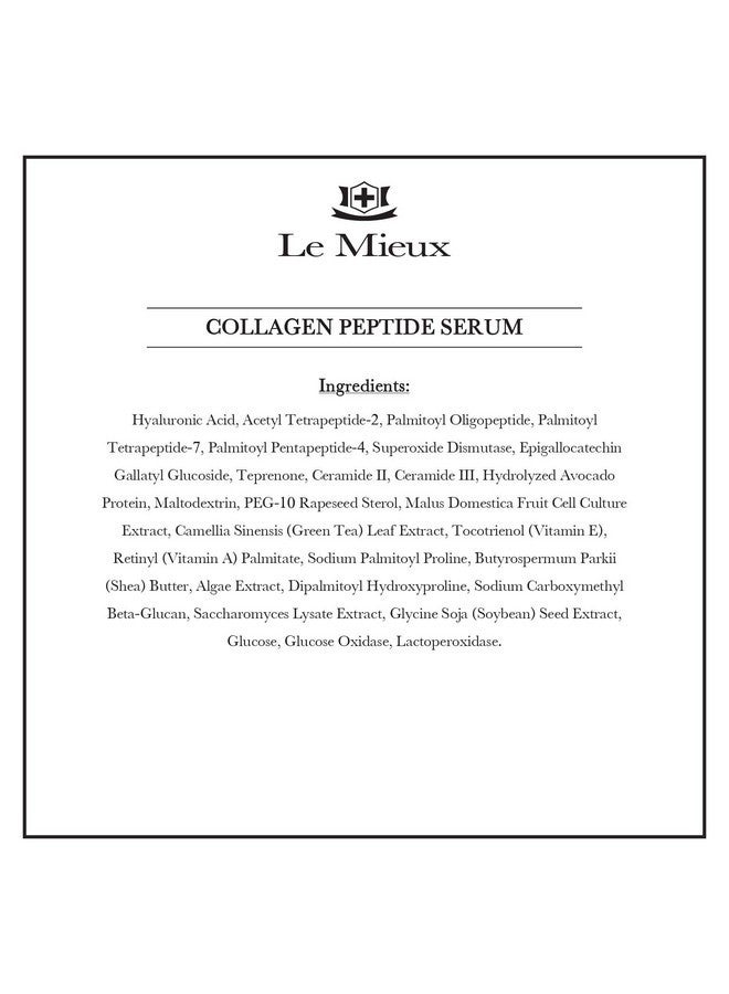 لو ميو سيروم ببتيد الكولاجين من لو ميو - سيروم مركز وكريمي مضاد للشيخوخة للوجه مع ببتيدات تحديد شكل البشرة وحمض الهيالورونيك المرطب، خالٍ من البارابين والكبريتات (30 مل / 1 أونصة) - Image 5