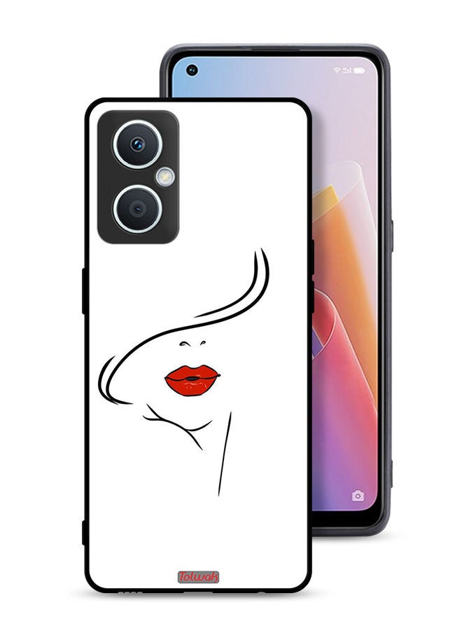 Tolwak Oppo A96 5G Protective Case Cover Girl Face Art - Image 1