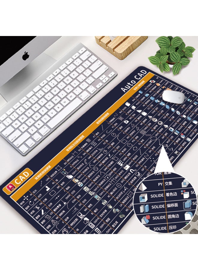 CAD Mouse Pad Shortcut Keys Pr Desk Pad Ps Keyboard Computer Excel Function Multi-function Ai-Color:900x400mm-4mm-Pattern:PR-professional Video Editing Shortcut Key
