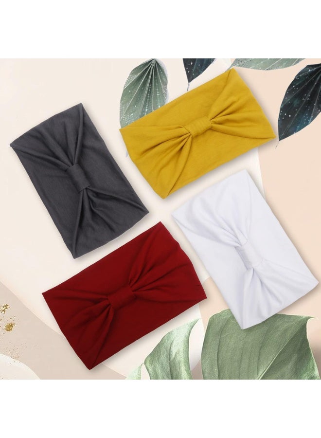 Wide Headbands for Women Versatile Sports Headband Black Stylish Head Wraps Boho Thick Hairbands Breathable Lightweight Sweat Wicking Large Sport Yoga Turban Headband Hair Accessories - Image 1