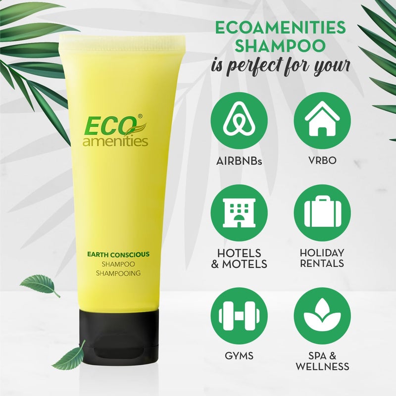 ECO amenities Travel Shampoo Tubes - Hotel Shampoo Supply - TSA-Approved Travel Essentials - 1 fl oz, Pack of 200, Clear Flip-Cap Tubes, Green Fragrance - Image 3