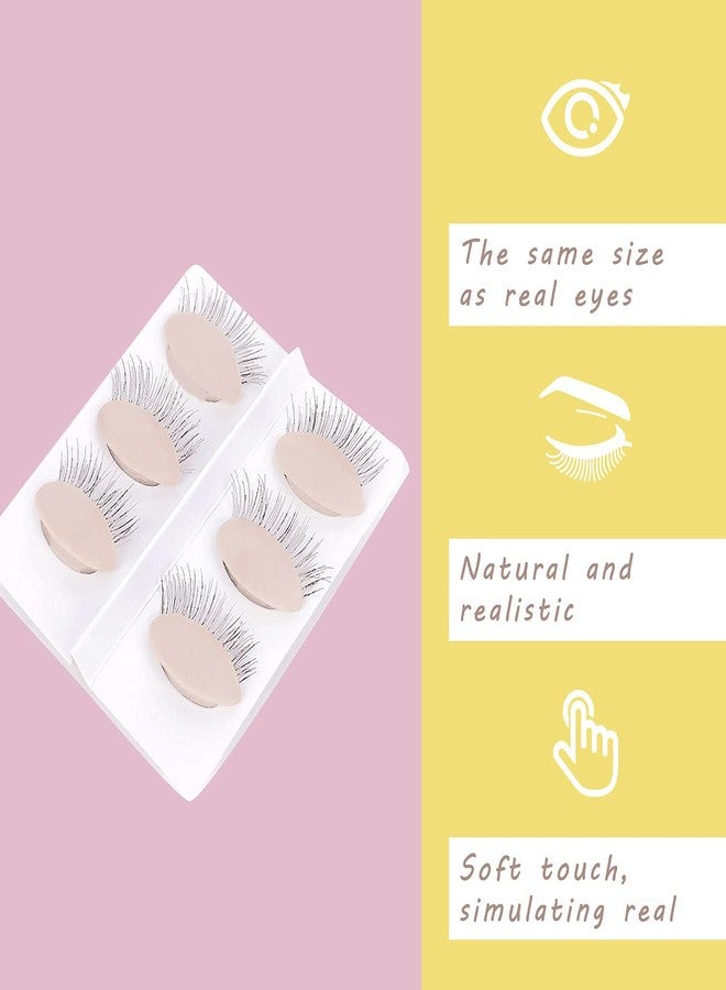 MAIZOA 6 pairs of replaceable eyelids (2 boxes), MAIZOA Eyelash Replacement Eyelids,used for eyelash training and practice makeup eyelash extension (Wheat color) (light color) - Image 3