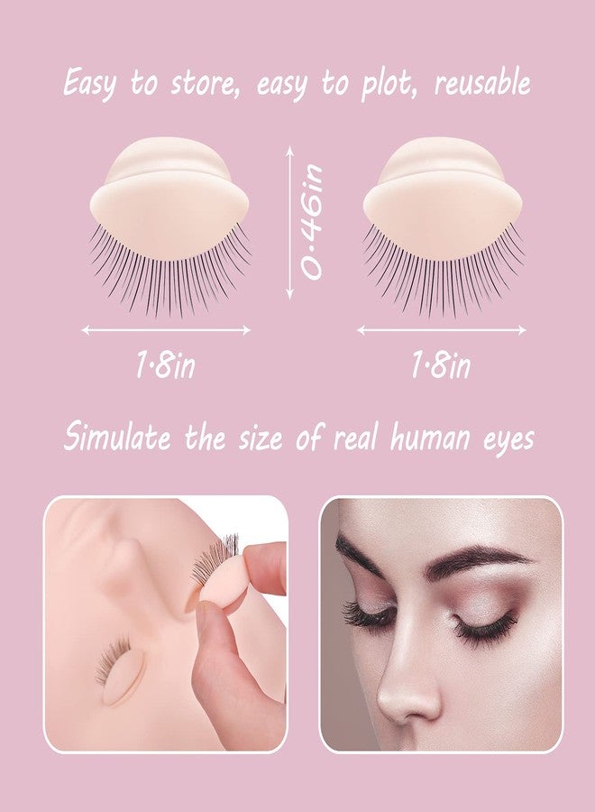 MAIZOA 6 pairs of replaceable eyelids (2 boxes), MAIZOA Eyelash Replacement Eyelids,used for eyelash training and practice makeup eyelash extension (Wheat color) (light color) - Image 5