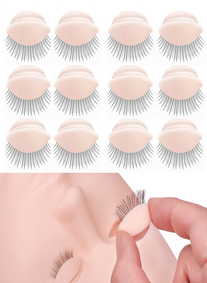 MAIZOA 6 pairs of replaceable eyelids (2 boxes), MAIZOA Eyelash Replacement Eyelids,used for eyelash training and practice makeup eyelash extension (Wheat color) (light color) - Image 1