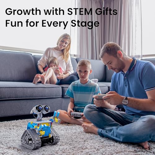 Sillbird Robot Building Kit with Remote Control STEM Gifts for Boys Ages 8-12, Technic Coding Robotic Toys for Kids Birthday, Build 5in1 Models with 488 Pieces - Blue - Image 2