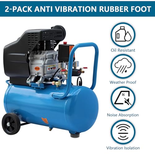 PWEOW Heavy Duty Rubber Anti Vibration Feet for Generators, Pressure Washers, Air Compressors and Pumps Rubber Foot Pads,1 X 2.5 in,with Screw Kits, 4-Pack - Image 5
