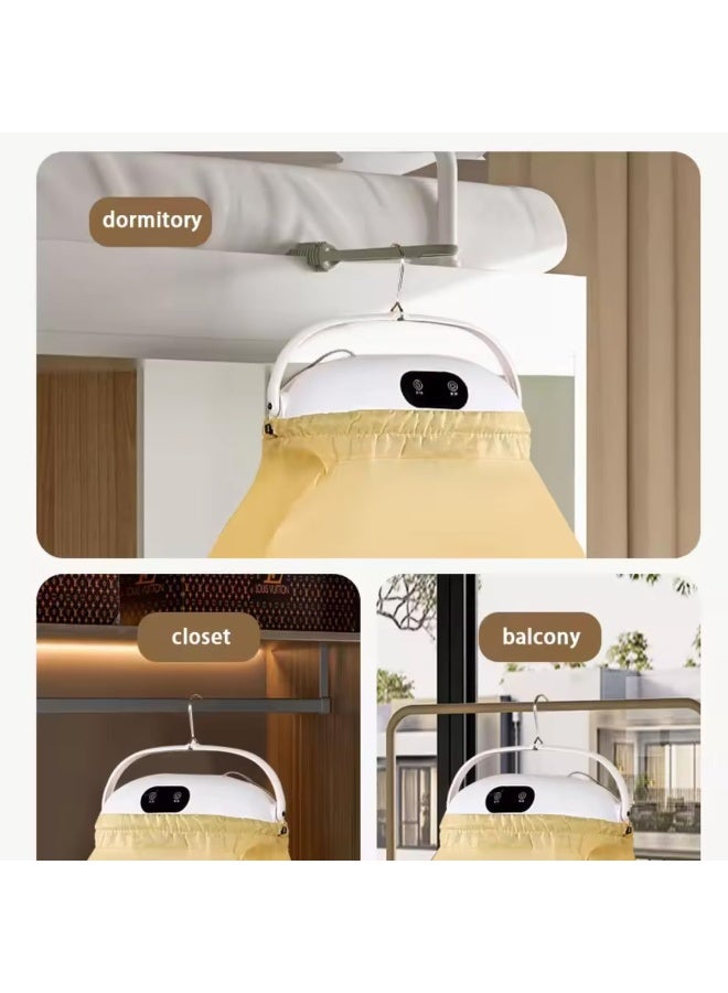 Portable Foldable Mini Electric Clothes Dryer with Remote Control, 600W, White - Image 3