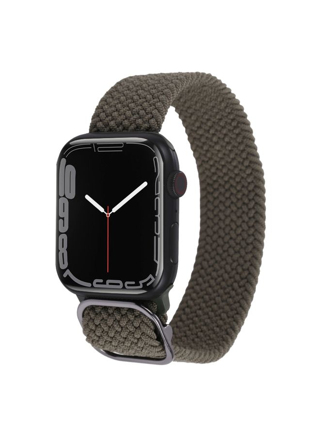 Replacement Strap Nylon Braid Strap Watch Band For Apple Watch Ultra 49mm&Watch Ultra 2 49mm / Series 9&8&7 45mm / SE 3&SE 2&6&SE&5&4 44mm / 3&2&1 42mm 5