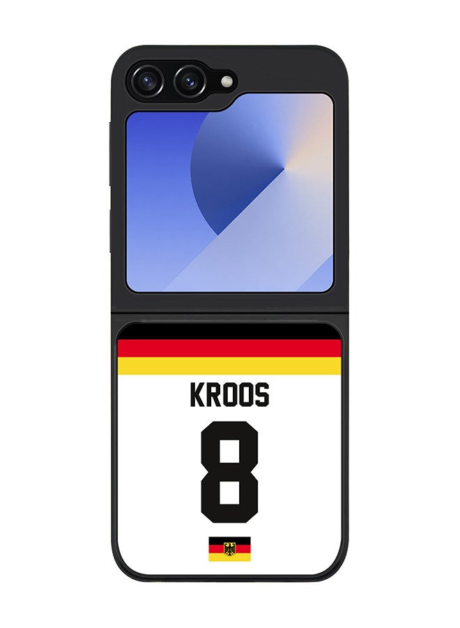 Stylizedd Rugged Black edge case for Samsung Galaxy Z Flip7 FE, Slim fit Case Flexible Anti Drop TPU Gel Thin Cover - Football Team - Germany, Player Name - Kroos - Image 1