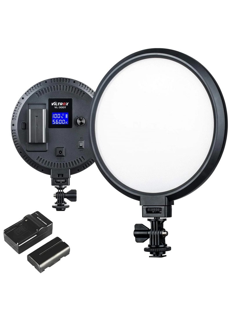 VILTROX VILTROX VL-300T Bi-Color Studio Round LED Ligh Ultrathin Studio Edge Flapjack Light  - Image 3
