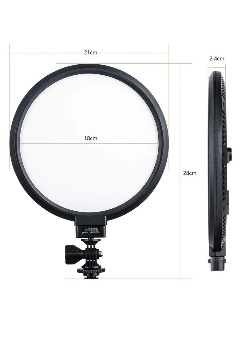 VILTROX VILTROX VL-300T Bi-Color Studio Round LED Ligh Ultrathin Studio Edge Flapjack Light  - Image 4