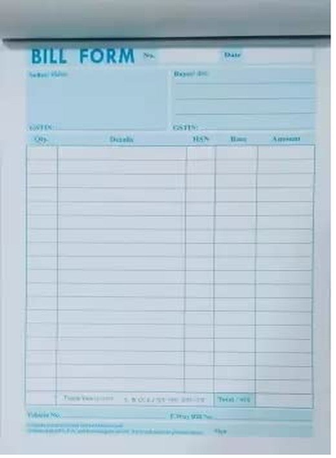 FIRST CLICK Bill Book Delta Pre Printed Bill GST Invoice Format Without Carbon Inside Size 22 x 14 cm (100 Printed Format + 100 Plain Sheet) 1 Booklets 100 Sheet in Pad. - Image 4