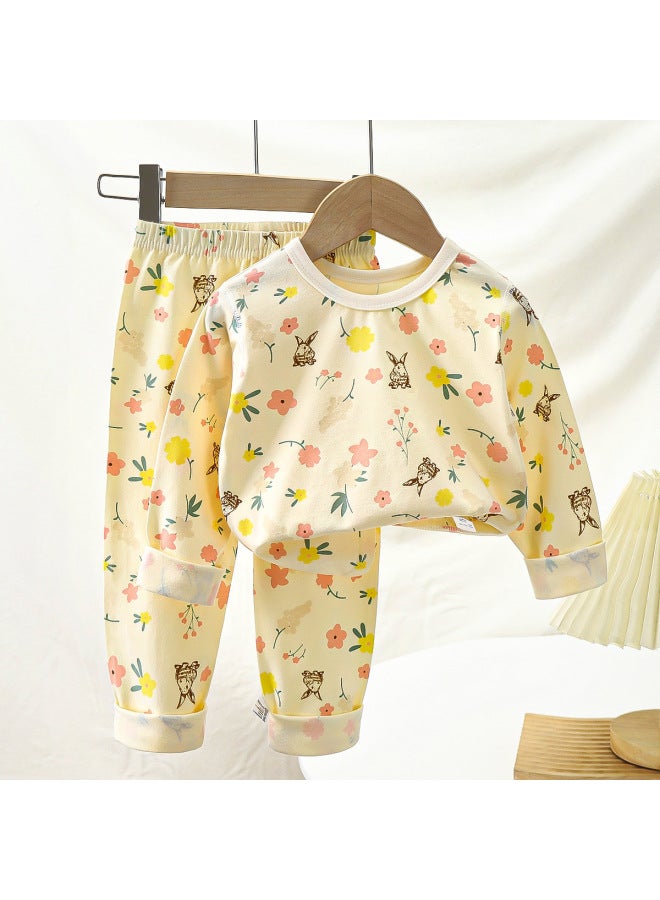 Children's Underwear Set Lycra Cotton Boys' Loungewear Girls' Pajamas Toddler Thermal Tops And Pants Children's Clothing For Young Kids