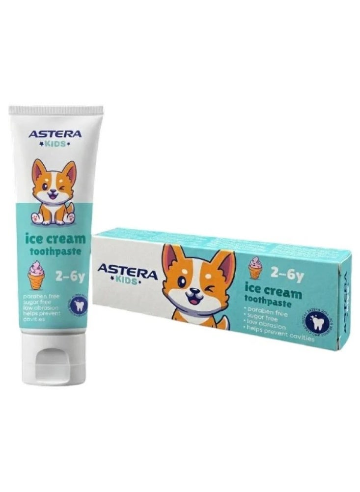 Children's toothpaste, ice cream flavor, fluoride-free, 65 ml
