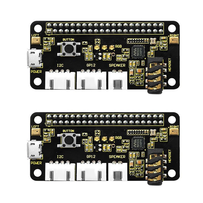 KEYESTUDIO ReSpeaker 2-Mic Pi HAT Shield for Raspberry Pi 4/4B/ Pi 3 3B /2B - Image 1