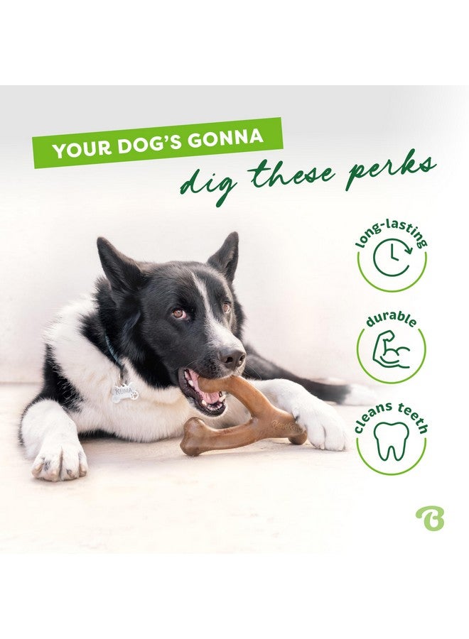 Benebone Wishbone Durable Dog Chew Toy for Aggressive Chewers, Real Peanut, Made in USA, Small, for Any breed - Image 2