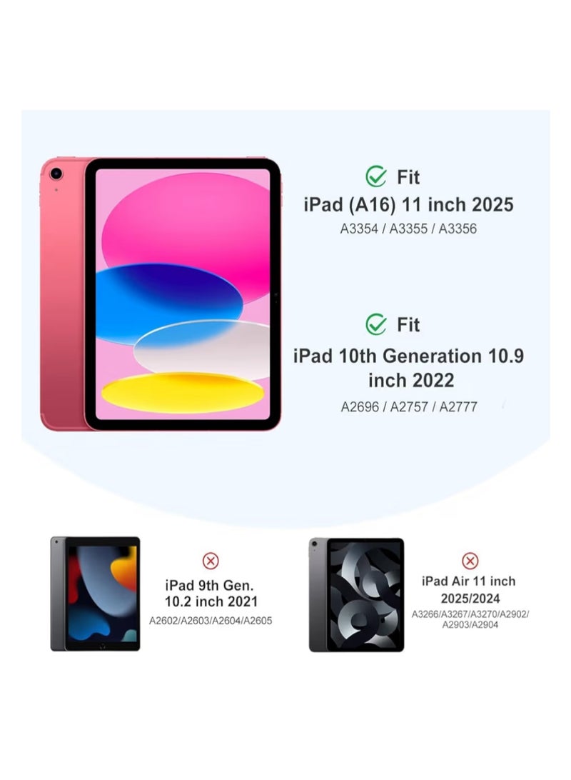 Case for iP 10.9 Inch 2022/2025 (10th /11th Generation) Model with pencil Holder, slim Tablet Cover with soft TPU Back, Auto Wake/Sleep - Image 5