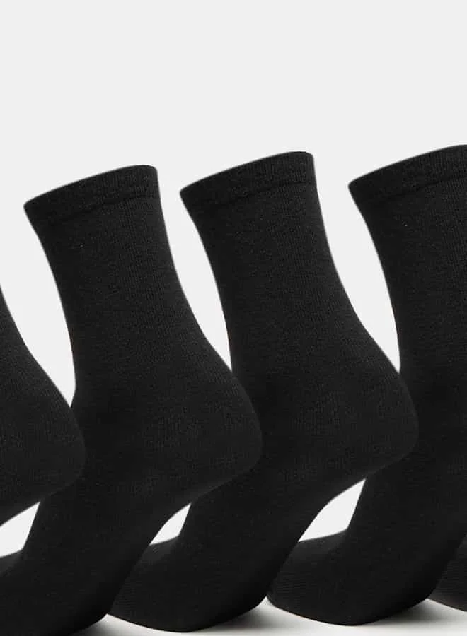 ال بي ال من شو اكسبرس Solid Crew Length Socks - Set of 5