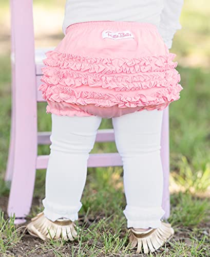 RuffleButts جوارب رفل باتس للبنات الرضع/الأطفال بدون قدم - أبيض، 12-24 شهر - Image 3