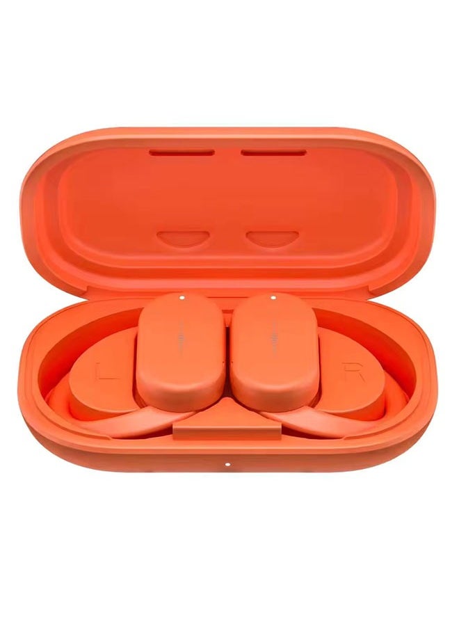 aigo Open Wireless Bluetooth 5.3 Chip, Air Conduction With ENC Noise Cancelling Microphone, Sports Headset With Earhook, Compatible With IPhone And Android, Orange  - Image 1