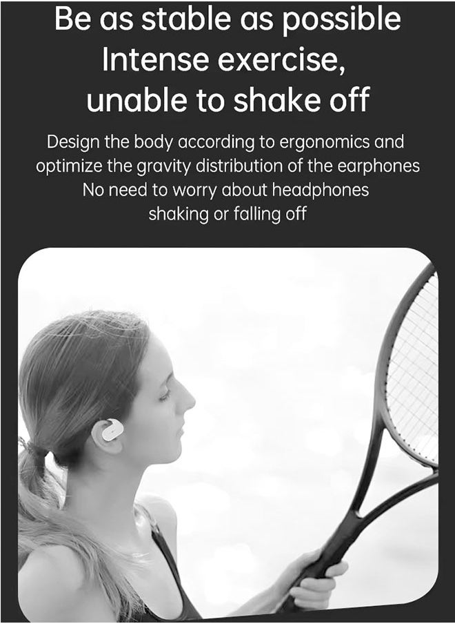 aigo Open Wireless Bluetooth 5.3 Chip, Air Conduction With ENC Noise Cancelling Microphone, Sports Headset With Earhook, Compatible With IPhone And Android, Orange  - Image 5