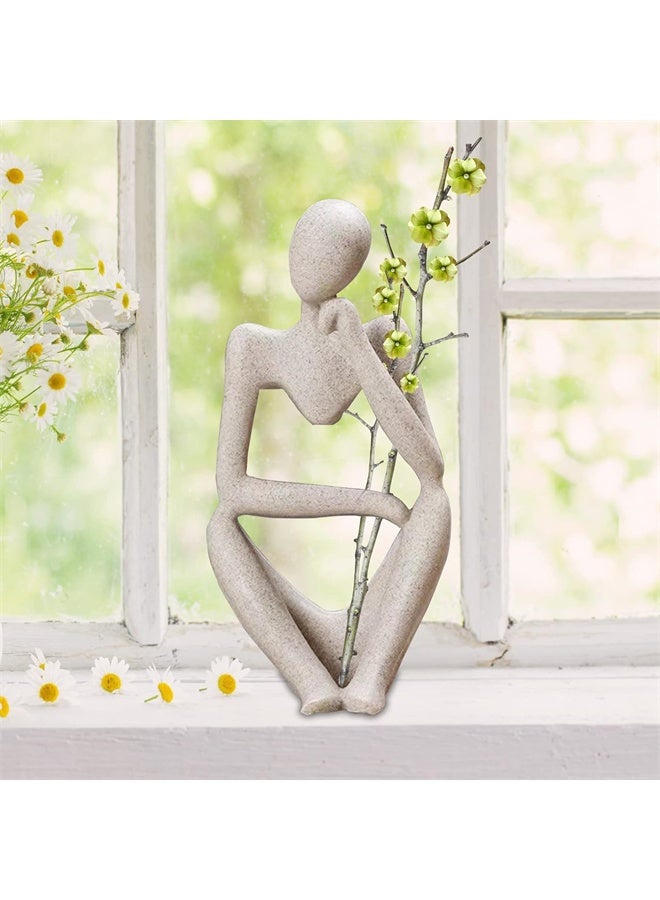 HOMESTAR 3 Pcs Thinker Statues and Sculptures,  Abstract Style Sculptures, Housewarming Gifts, Housewarming Decorations, Living Room Dining Desk Decorations, Sandstone - Image 5