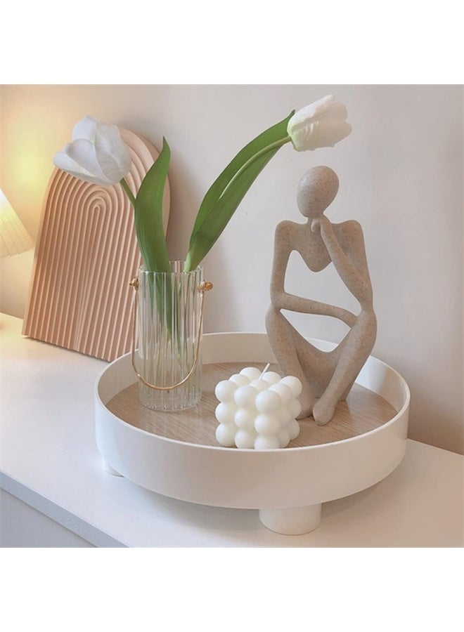 HOMESTAR 3 Pcs Thinker Statues and Sculptures,  Abstract Style Sculptures, Housewarming Gifts, Housewarming Decorations, Living Room Dining Desk Decorations, Sandstone - Image 4