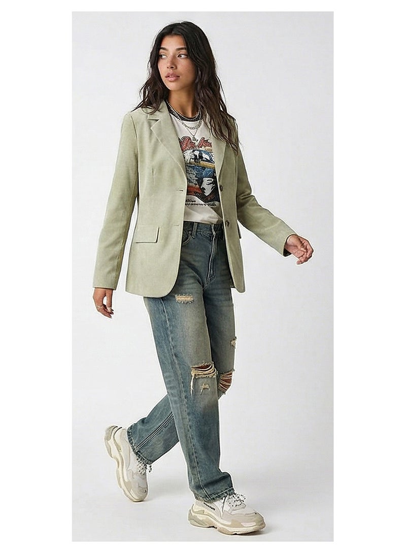 RAVIN Women Tailored Textured Blazer - Image 3