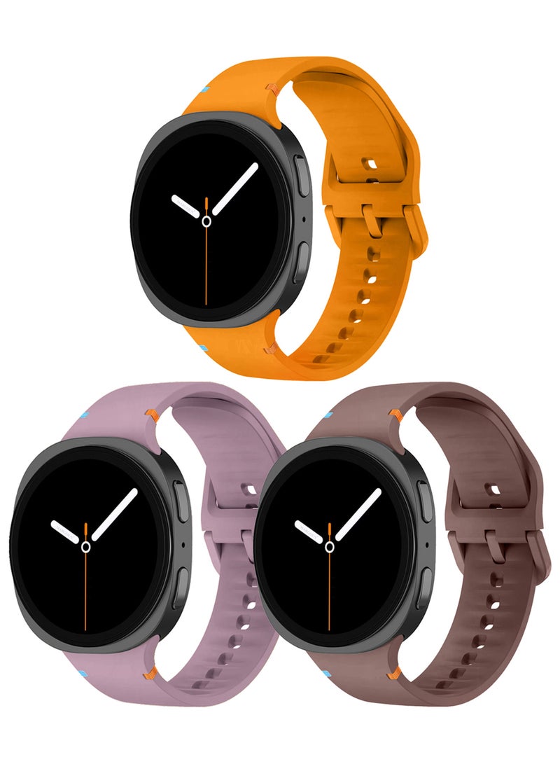 CATANES 3Packs Sport Band for Galaxy Watch 8 40mm 44mm and Watch 8 Classic 46mm, Silicone Replacement Strap, M/L Size - Image 2