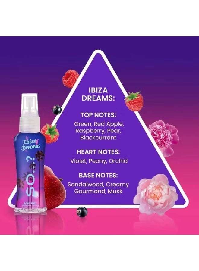 So..? Escapes Body Mist / Brume Pour Le Corps 4*50ml - Image 2