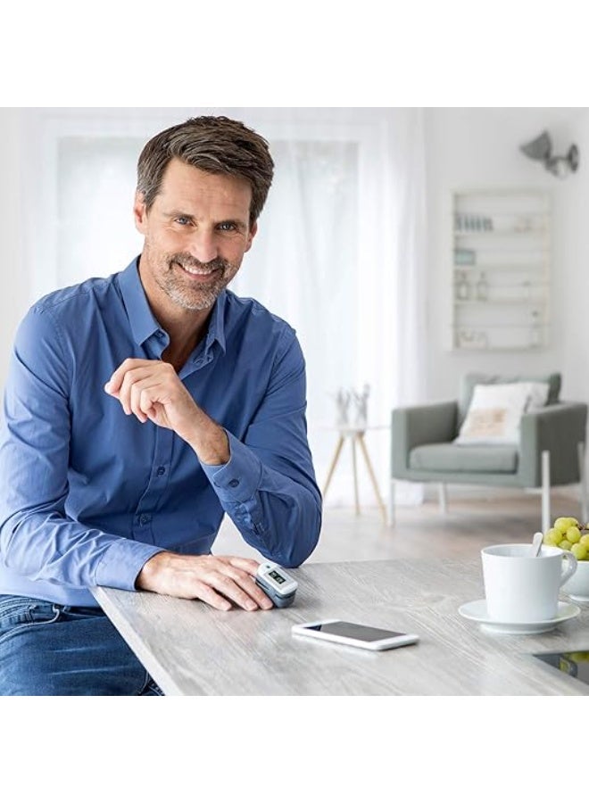 Finger Pulse Oximeter – SpO2 & Heart Rate Monitor with OLED Display, One-Touch Operation - Image 2