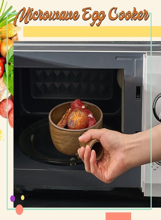 ماكسدوت طقم ماكس دوت المكون من قطعتين لطهي البيض في الميكروويف، مزود بغطاء ومقبض يدوي مجوف، مصنوع من السيراميك، مناسب للاستخدام المنزلي وتحضير الطعام. - Image 4