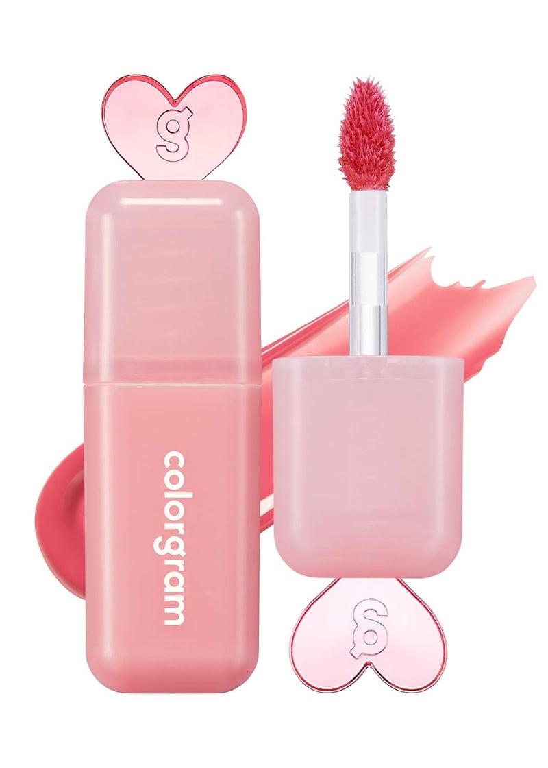 COLORGRAM Juicy Drop Tint 03 Litchi Luster  Juicy Lip Gloss Glowing Lip Stain with Fruity Colors Buildable  Blendable Highly Pigmented