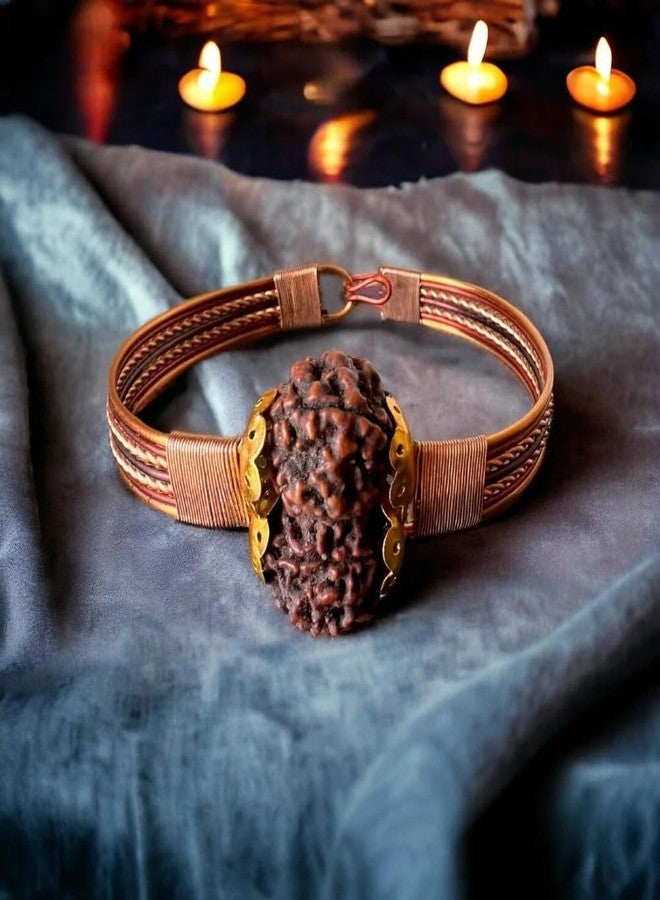 DIVISHA 5 Mukhi Pure Copper Rudraksha Bracelet | Enhancing spirituality, balance and energy with natural Rudraksha beads and copper craftsmanship - Image 5